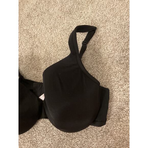 Cacique Classic Fit Black Satin Full Coverage Support Bra, sz 40D - Picture 3 of 7